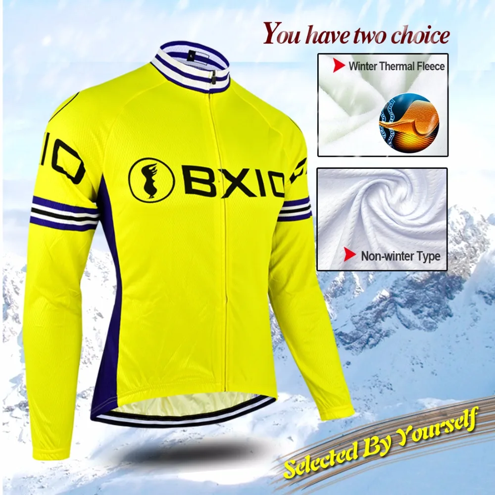 Bxio Designed Pro Велоспорт Джерси с длинным рукавом Велоспорт Джерси Italia Camiseta Ciclismo Tipo de invierno Ropa De Ciclista Mtb 051J