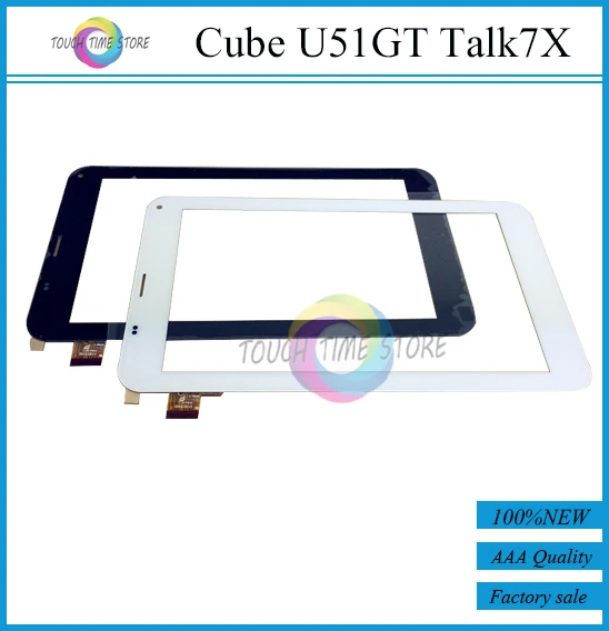 

black or white 7inch for CUBE U51GT talk 7x Touch Screen NJG070123ACG0B-V4 FPC-TP070341 (U51GT) -04 screen glass digitizer