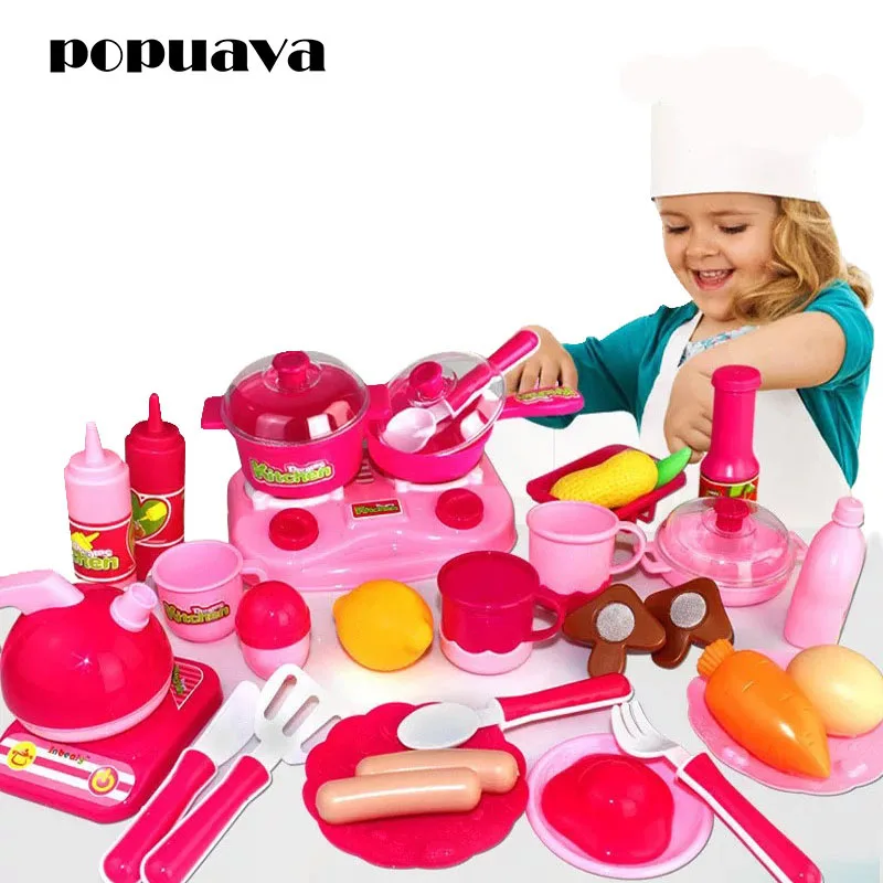Classic Cooking Toys For Children 33PCS Pretend Play Cutting Food Set Kids Kitchen Toysin