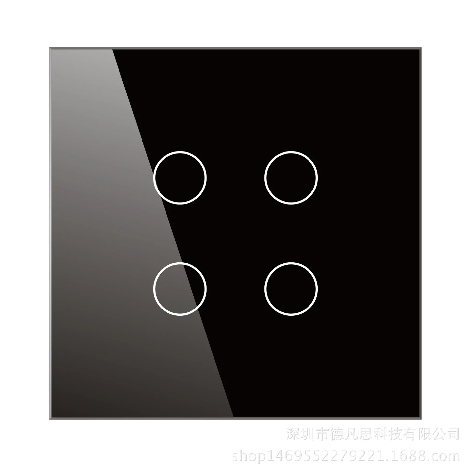 

4 Line Zero FireWire Single Control Smart Switch Tempered Glass Touch Switch Simple and Beautiful Fashion Smart Home