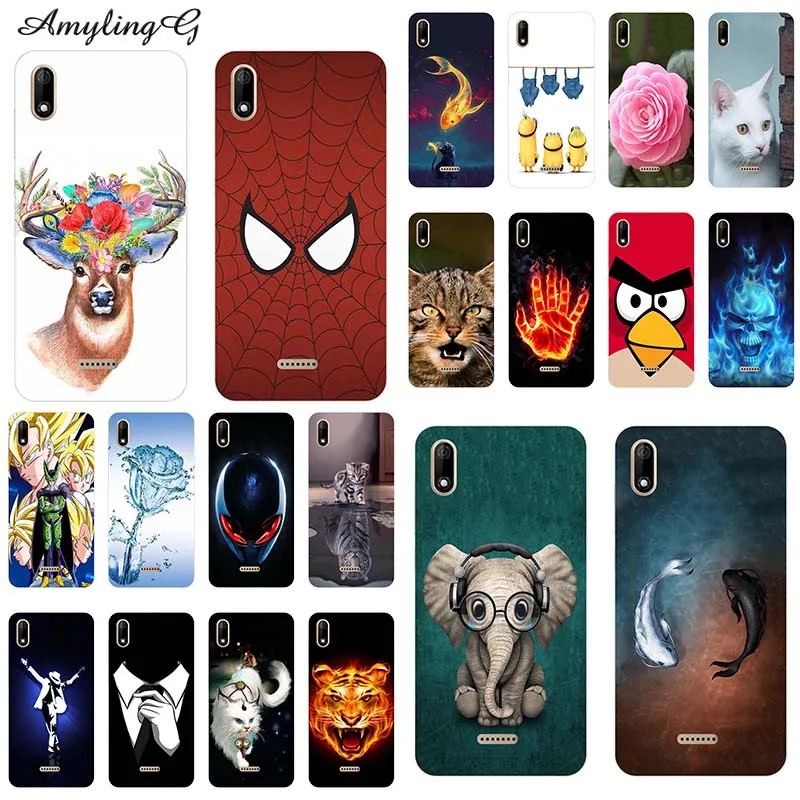 

Fashion Printing Phone Cases For Wiko Y60 Y 60 5.45 inch TPU Cover Patterned Soft Silicone style Fundas Para Cartoon Cat Flower