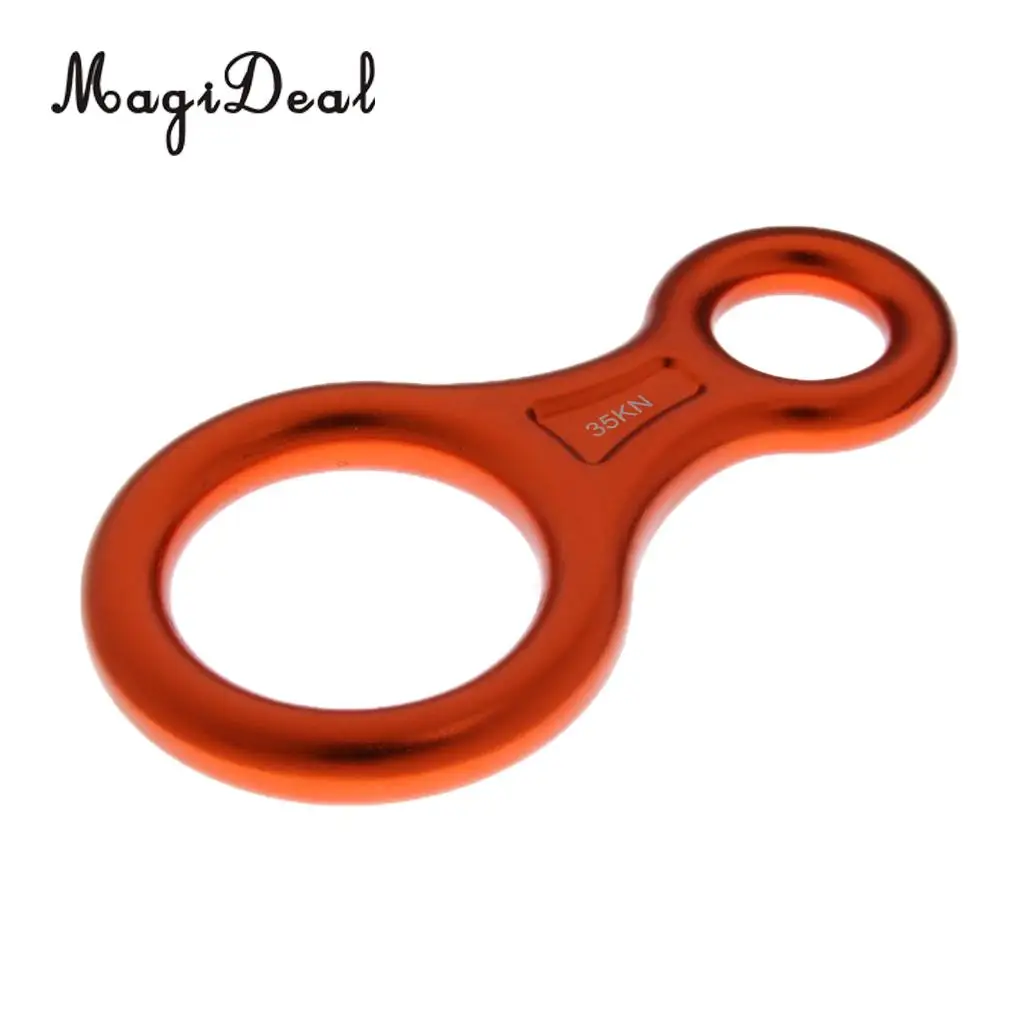 MagiDeal 35KN Figure 8 Shape Descender Rock Climbing Rappel Belay Device 3 Colors for Rappelling Rescue Rock Climbing Caving