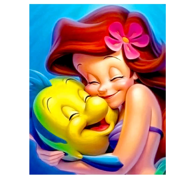 

DIY 5D Diamond Embroidery Cartoon Mermaid Pattern Diamond Painting Cross Stitch Paintings Of Rhinestone Diamond Mosaic JS924