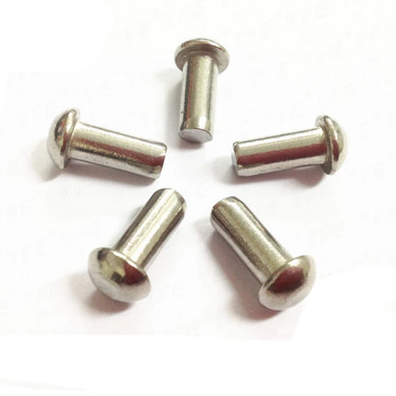 10pcs M6 304 Stainless Steel Semicircular Solid Rivet Round Head Solids