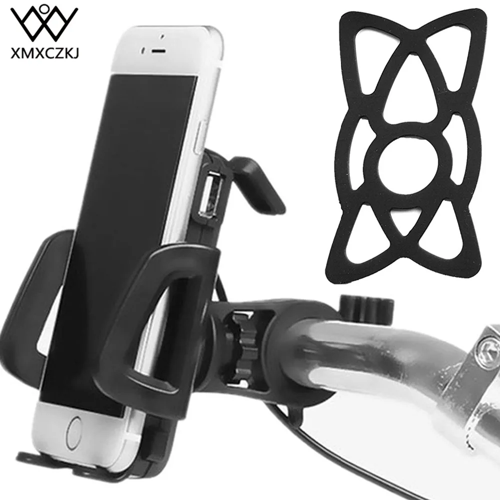 XMXCZKJ Electric Bike ATV Motorcycle Phone Holder Mount with USB