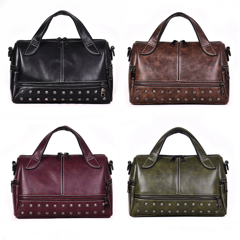 FUNMARDI خمر برشام المرأة حقائب بوسطن Crossbody حقائب النساء حقيبة كتف حقيبة ساعي من الجلد المصقول الأعلى مقبض حقيبة WLHB3002 FUNMARDI خمر برشام المرأة حقائب بوسطن Crossbody حقائب النساء حقيبة كتف حقيبة ساعي من الجلد المصقول الأعلى مقبض حقيبة WLHB3002