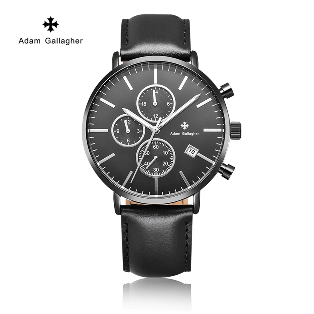 

Adam Gallagher Watch Men's Dual Time Zone With Calendar Men's Business Quartz Waterproof Watch