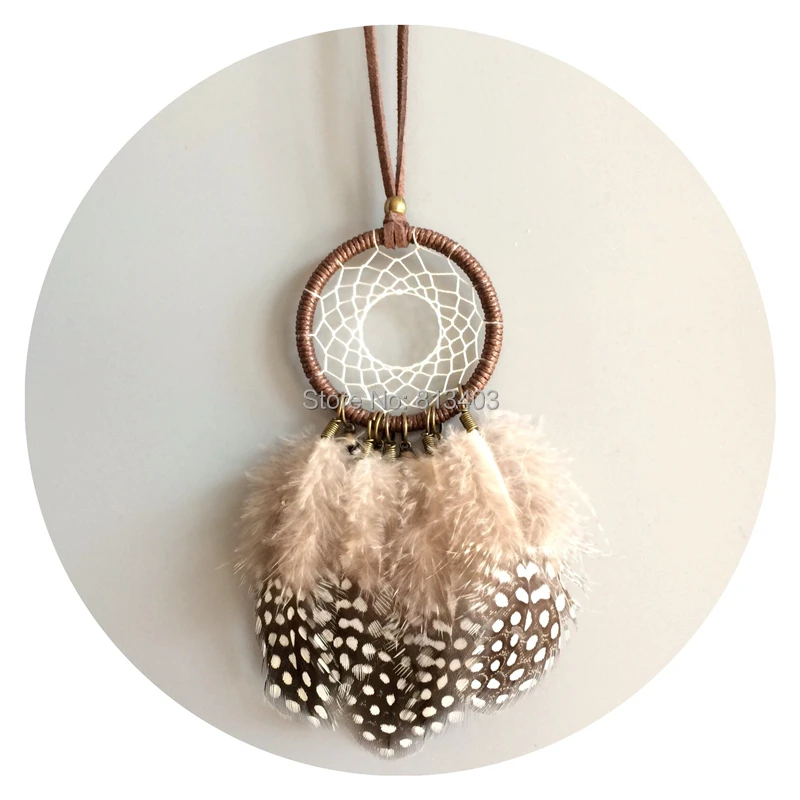 Малый Dream Catcher wind chime Whosale Перо Dream Catcher автомобиля Висячие украшения