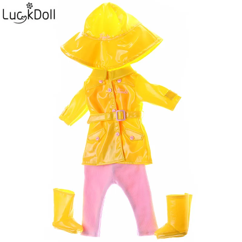 LUCKDOLL Новый кожаный костюм набор подходит 14 5 дюймов американские Аксессуары для