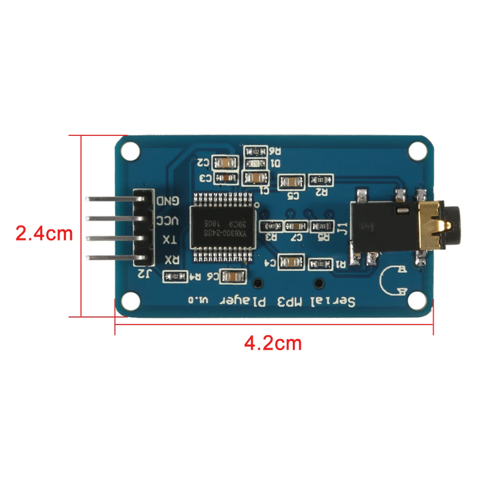Новый YX5300 UART TTL серийный модуль управления MP3 плеером Поддержка MP3/WAV Micro SD/SDHC карты