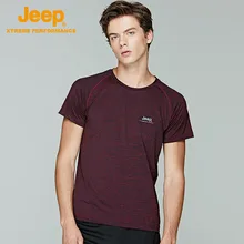 Jeep короткий рукав мужская Спортивная быстросохнущая одежда для спорта на открытом воздухе фитнес-бег быстросохнущая одежда новая летняя верхняя одежда