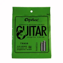 Orphee акустической гитарной струны (010-047) шестигранный сердечник+8% никеля полный,яркий тон и дополнительный свет