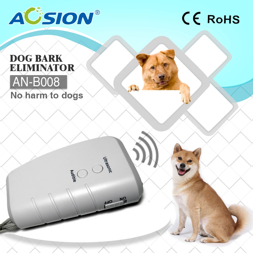 

2 PCS X Aosion Battery Ultrasonic Dogs Repeller Repellent with LED flashlight