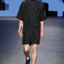 Плюс-размер, весна и лето, облегающий мужской костюм, рабочая Мужская одежда, короткий рукав, рубашка, шорты, одежда певицы