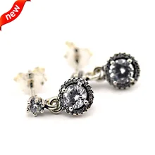 Классические Элегантные серьги 925 пробы серебряные ювелирные изделия