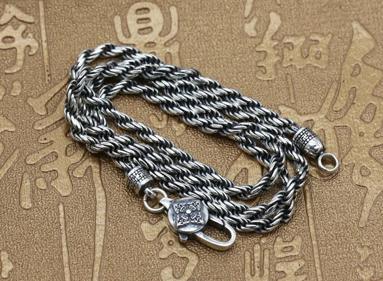 FNJ 925 серебряные ожерелья для изготовления ювелирных изделий 3 мм кольцо с перекрестным плетением цепочка S925 тайское серебро женское и мужское ожерелье