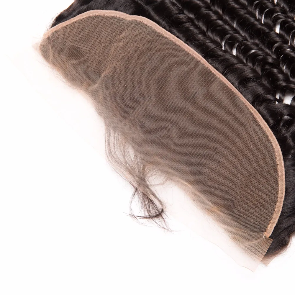 ALIPOP Peruvian Deep Wave Lace Frontal Closure With Baby Hair 10\