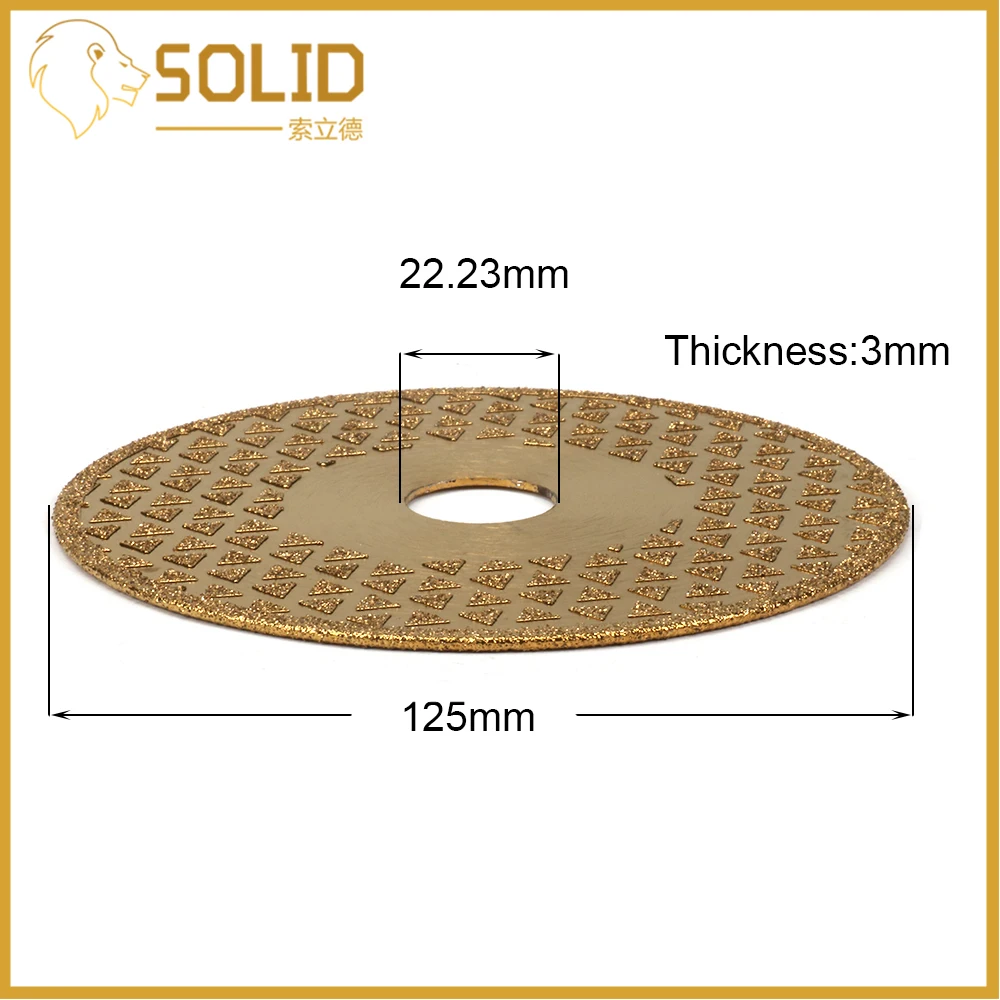 125x22,23x3 мм Алмазный шлифовальный режущий диск алмазное лезвие колесо для гранита мрамора 40 # Ti с покрытием