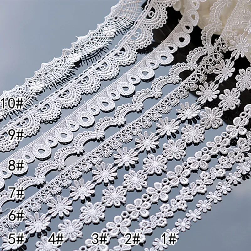 

Water soluble lace flower small lace accessories jewelry clothes decoration material DIY hand embroidery headwear material white