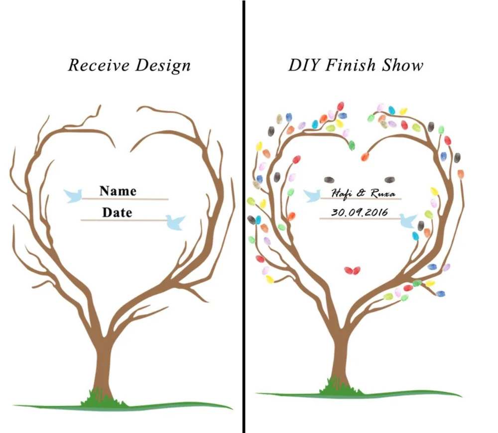 Wedding Tree Fingerprint canvas (8)