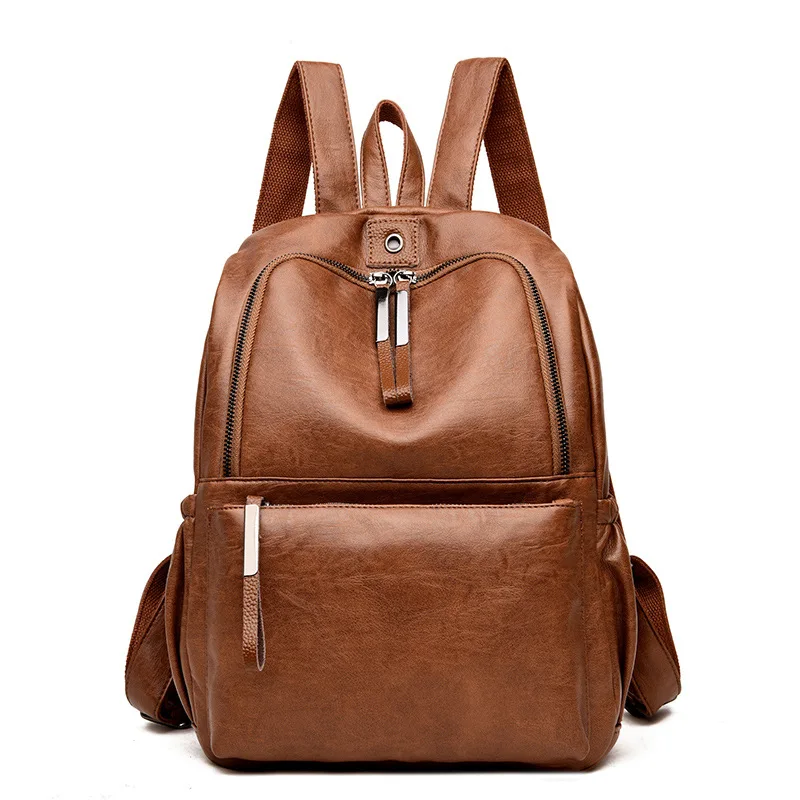 

2019 Vintage genuine leather backpack women Elegant Backpack Female Shoulder Bag Travel Woman Back Pack Luxury Sac A Dos Femme