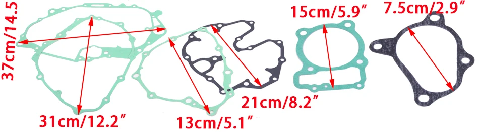 Beler Клыка полный комплект прокладок верхней и нижней конец двигателя набор подходит для Honda TRX 400 EX 1999 2000 2001 2002 2003 2004 TRX400EX