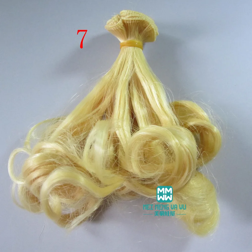 1 шт. 15 см и 25 груша кудри bjd волосы для куклы 1/3 1/4 BJD парики черный серый темно