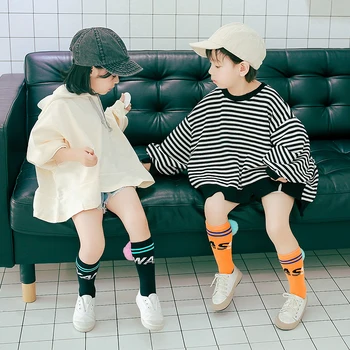 

Spring/Autmn/Winter Fashion Baby Cotton Long Socks Kids Boys Girls Knee High Socks 1-8years old