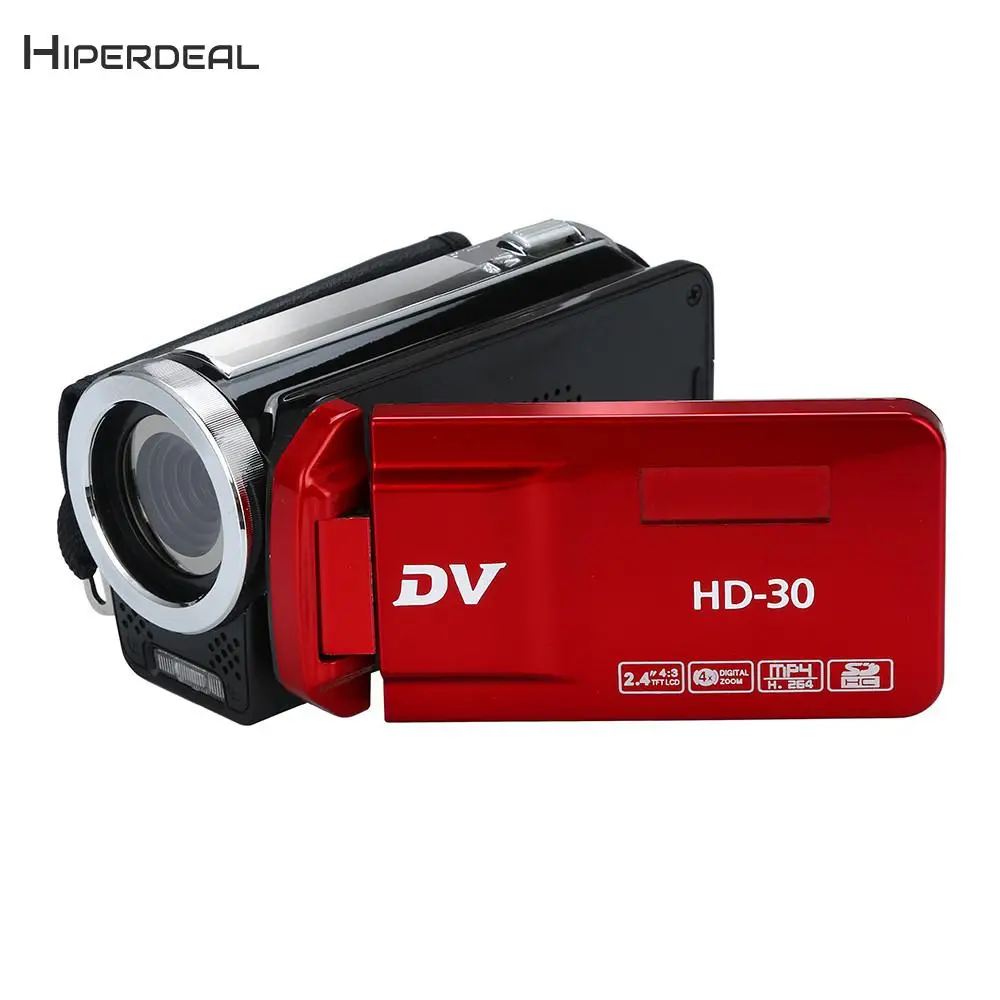 HIPERDEAL HD-30 2.4HD Inch Screen Video Camcorder HD 1080P Handheld Digital Camera 4X Digital Zoom DV Recorder Digital Camera