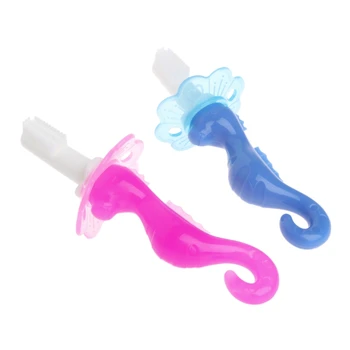 

YAS Cute Baby Deciduous Tooth Brush Cartoon Shape Soft Chewable Bendable Teethers Training Toothbrush Brush Infants Oral Care