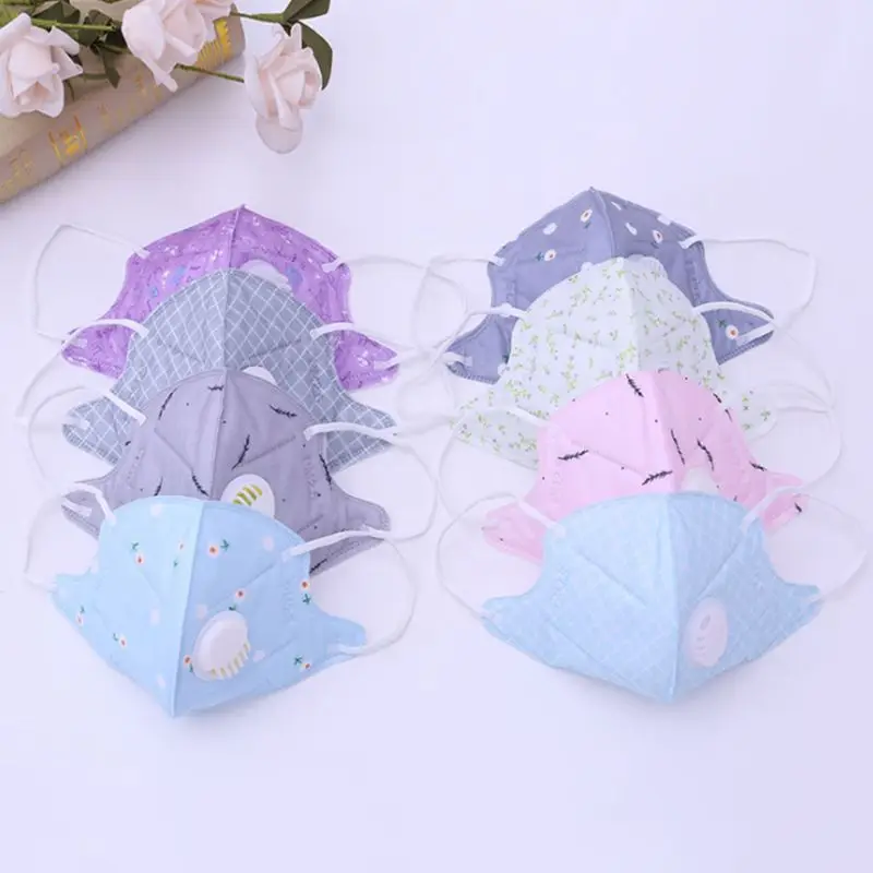 

2Pcs Unisex 3D Respirator Spunlace Cloth Disposable Anti-Smog PM2.5 Dustproof Mouth Mask Multi Layer Filter With Breath Valve