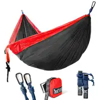 Single & Double Camping Hammock with Hammock Tree Straps Portable Parachute Nylon Hammock for Backpacking Travel