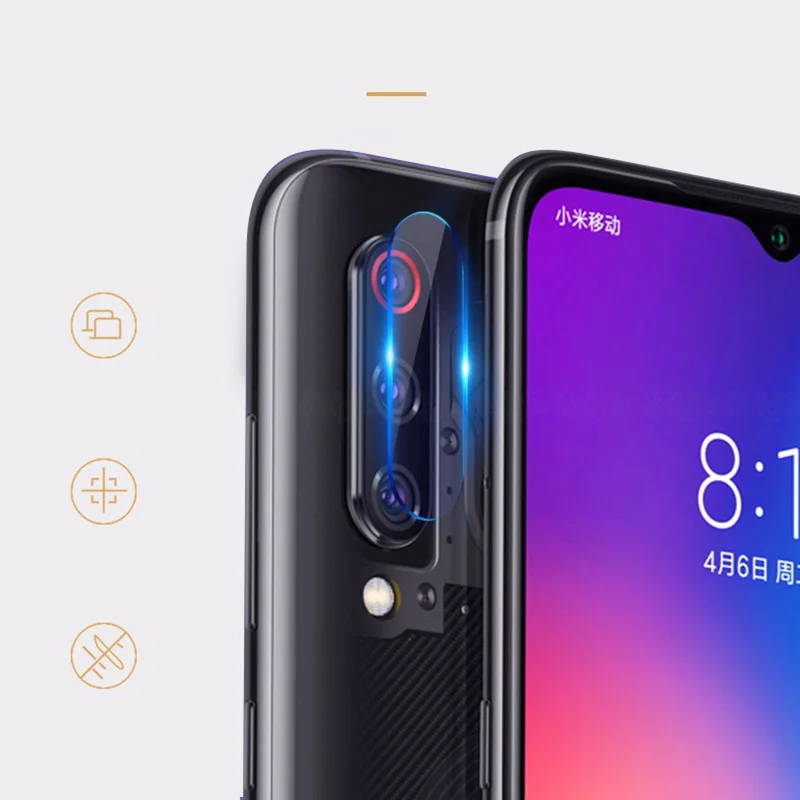 For Xiaomi Mi 9 Mi9 SE Camera Lens Protector Tempered Glass Camera Lens Film Protection Camera Lens Metal Ring Case Cover Bumper