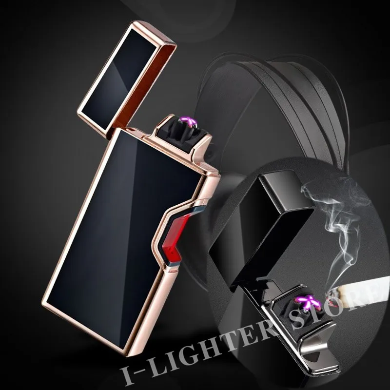 Sanqiao-Laser-Dual-Arc-Lighter-Infrared-Switch-Rechargeable-Electronic-Lighters-Creative-Cigar-Cigarette-USB-Lighter-2017