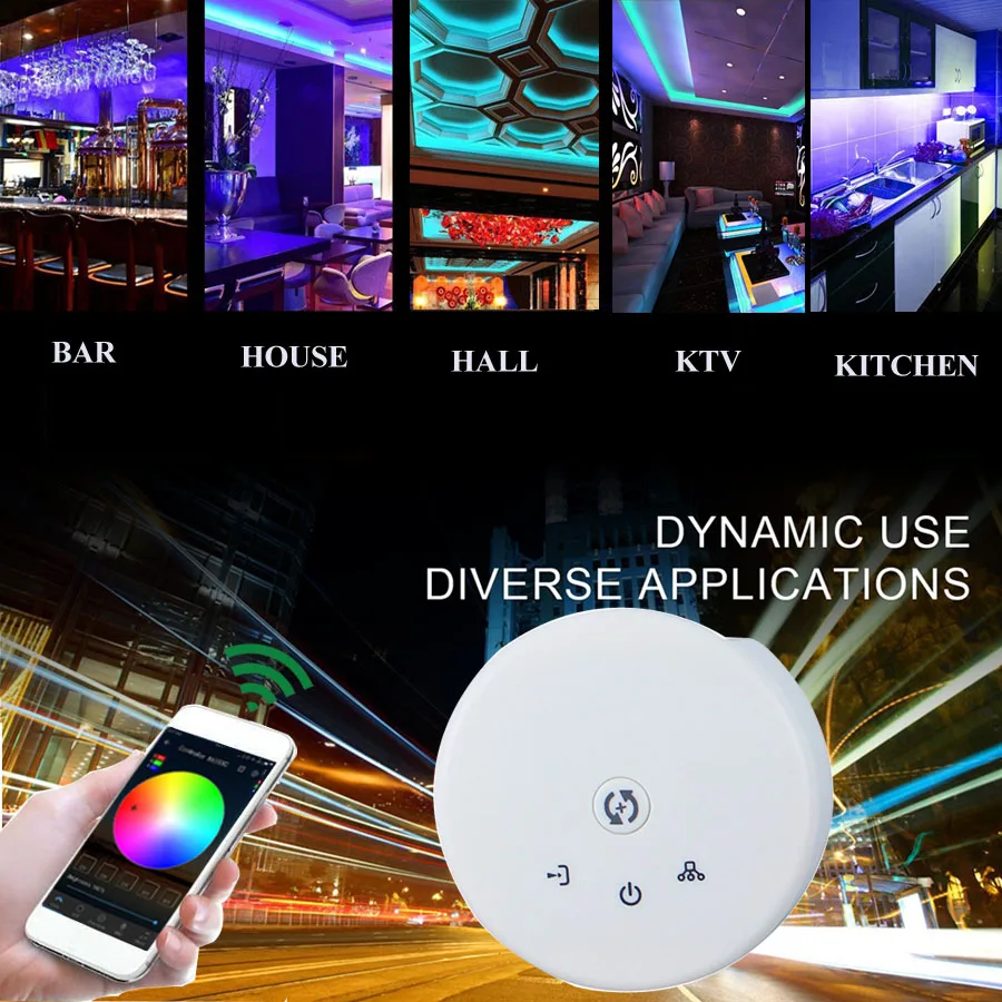 LED RGB Wifi Controller DC12-24V Magic UFO Wifi Controller For RGBW LED Strip Lights 2835 5050 led tape led ribbon