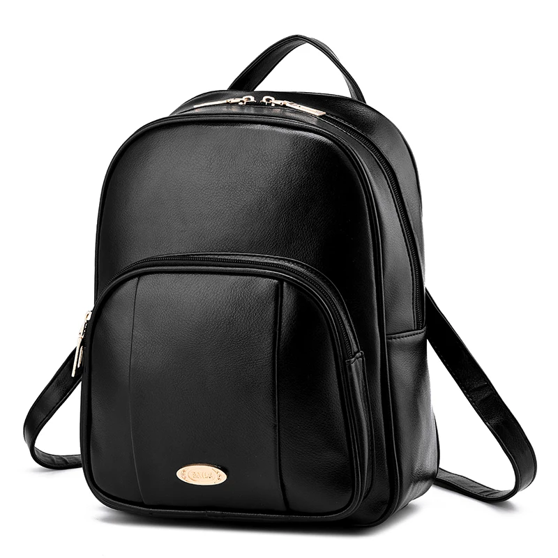 2018 Fashion Backpacks Women PU Leather School Bag Girls Female Candy