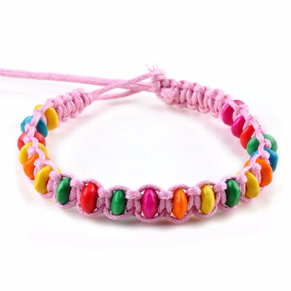 Handmade Colorful Braided Colorful Adjustable Bracelet Wristband For