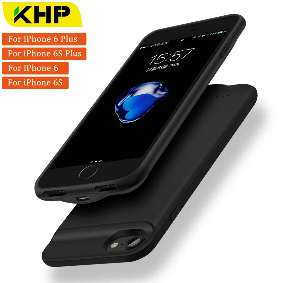 

2019 KHP New Battery Charger Case For iPhone 6 Plus 6s Plus Case 2500/3200mAh Slim Power Bank Case External Battery PowerBank