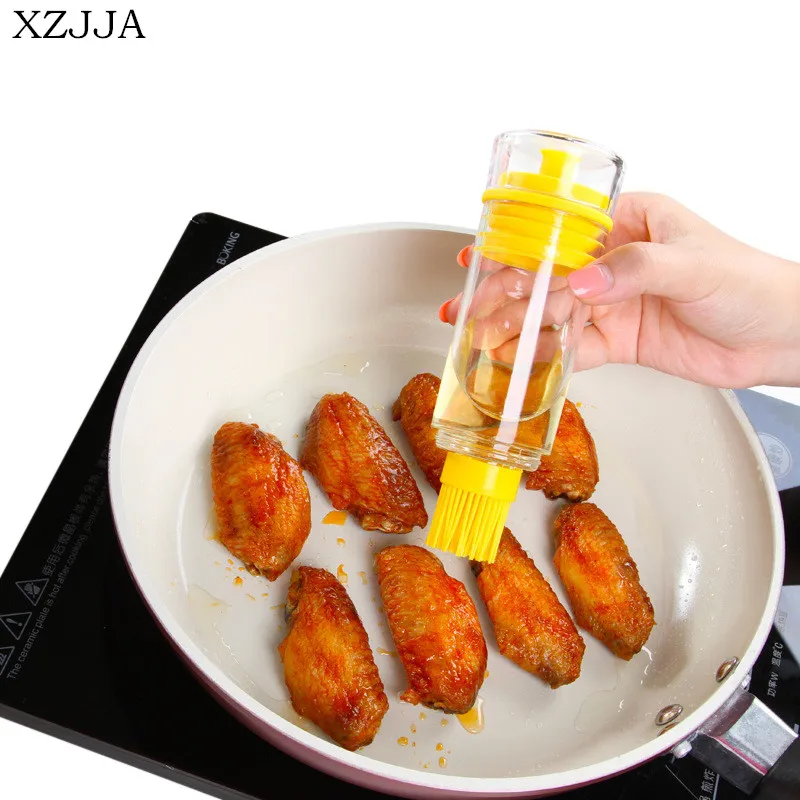 

XZJJA Creativity Silicone Honey Oil Bottle Brush Barbecue Cooking Baking Tools Kitchen Accessories BBQ Tools