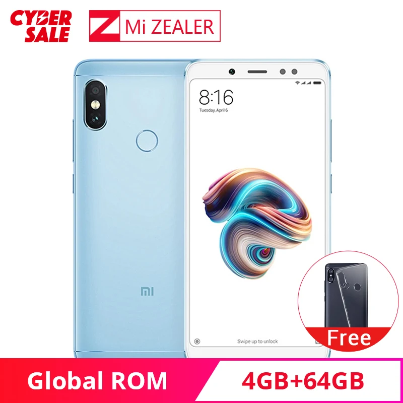 

Original Xiaomi Redmi Note 5 4GB RAM 64GB ROM Mobile Phone Snapdragon 636 Octa Core 5.99" 18:9 Full Screen MIUI Dual Camera