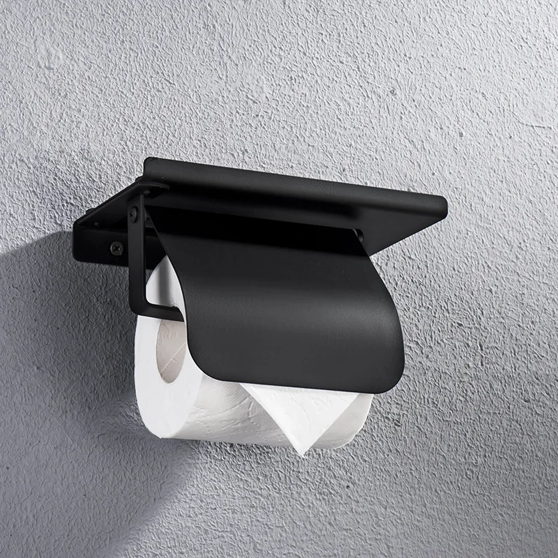 Лаконичный держатель для рулонной бумаги из нержавеющей стали, настенный держатель для туалетной бумаги, держатель для телефона, приспособление для ванной комнаты, аксессуары для ванной комнаты