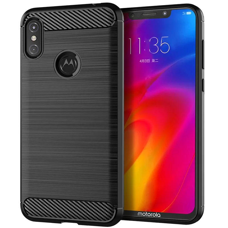 For Motorola Moto P30 Note Silicon Heavy Shockproof TPU Carbon Fiber Soft Silicone Cover Case |