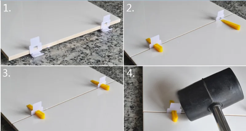 50 шт. система выравнивания плитки зажимы и клинья выравниватель плитки Распорки пола стены плоский локатор для строительства ручные инструменты