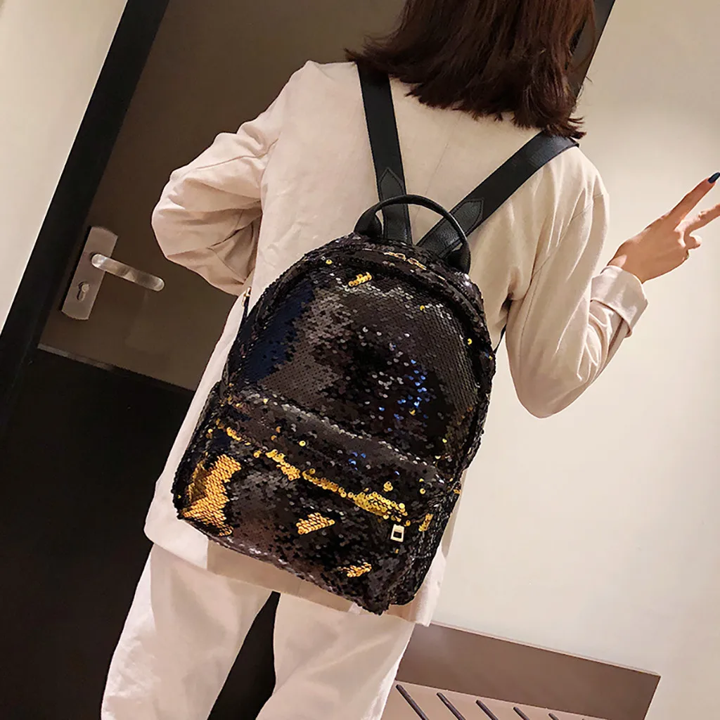 

xiniu backpack women Wild Messenger Sequined Casual Fashion Backpack mochilas mujer 2019 escolar mochila masculina #3