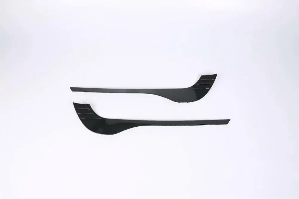 Carbon black Для Mazda CX-8 передняя противотуманная фара крышка Головной фонарь вырез для бровей отделка ABS хром автомобиль Стайлинг Аксессуары 2 шт - Цвет: Carbon black