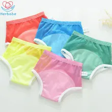 Herbabe 3pcs Newborn Diaper Pants for Summer Reusable Washable Children Kids Toilet Training Diapers Cloth Pocket Diaper Cover