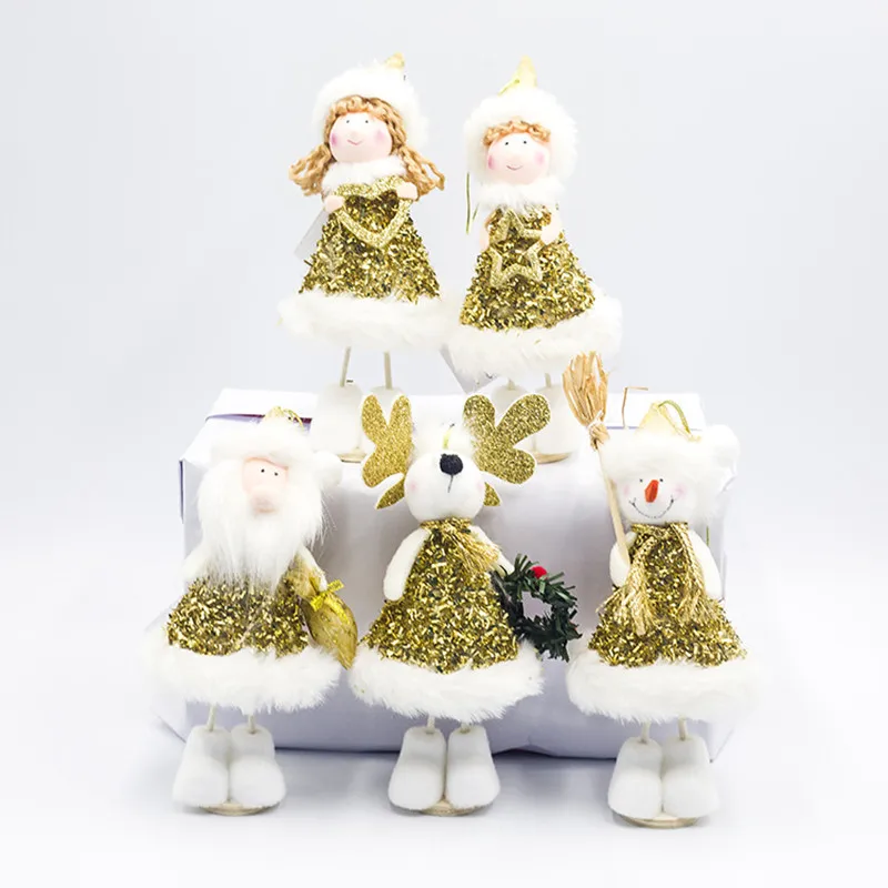 

Creative Christmas Angel Girl Dolls Pendant Christmas Tree Decoration for Home Ornamnets New Year Cute Doll Navidad Kids Gift