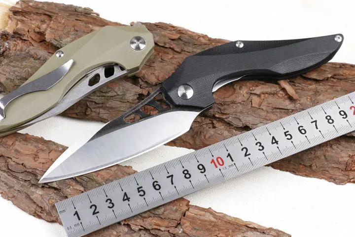 

VOLTRON folding knife D2 blade G10 handle ball bearing flipper outdoor camping hunting survival pocket knives rescue EDC tools