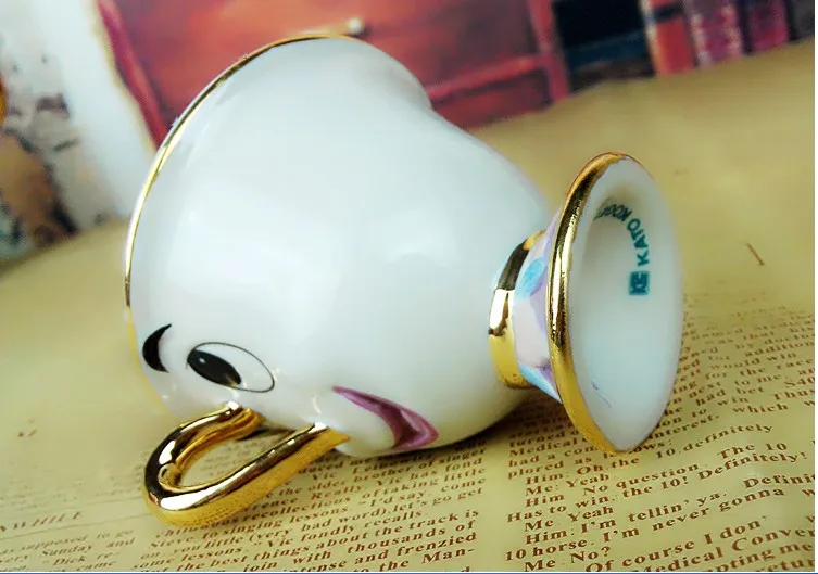 Hot-sale-Cartoon-Beauty-And-The-Beast-Teapot-Mug-Mrs-Potts-Chip-Tea-Pot-Cup-2PCS (2)