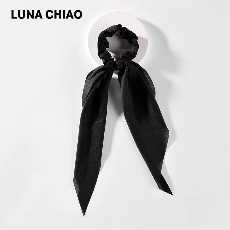 LUNA CHIAO Fashion Women Hair Accessories Hair Tie Ponytail Holder Fabric Hair Scarf Scrunchies